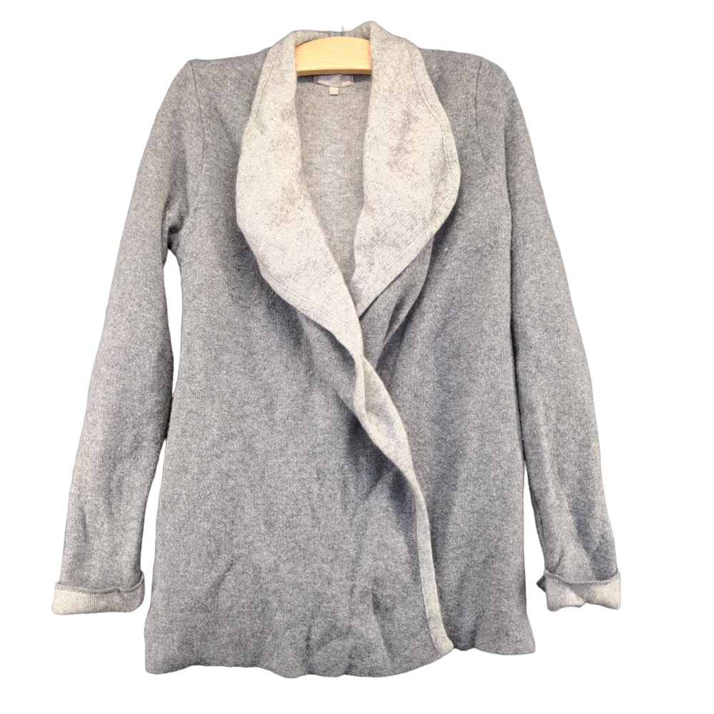 Benedetta B. Women's Knit Cardigan Sweater Gray Medium Long Sleeve Wool Cashmere
